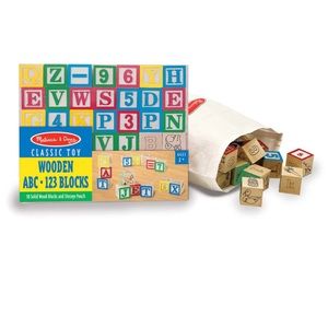 NWT Melissa & Doug Classic Toy Wooden Alphabet Blocks